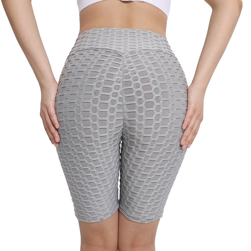 High-Waisted Yoga Pants for Women – Slim Fit Elastic Leggings with Five-Point Pockets - Image 3