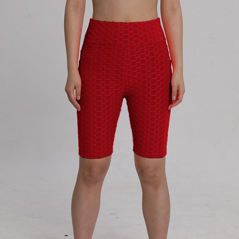 High-Waisted Yoga Pants for Women – Slim Fit Elastic Leggings with Five-Point Pockets - Image 1