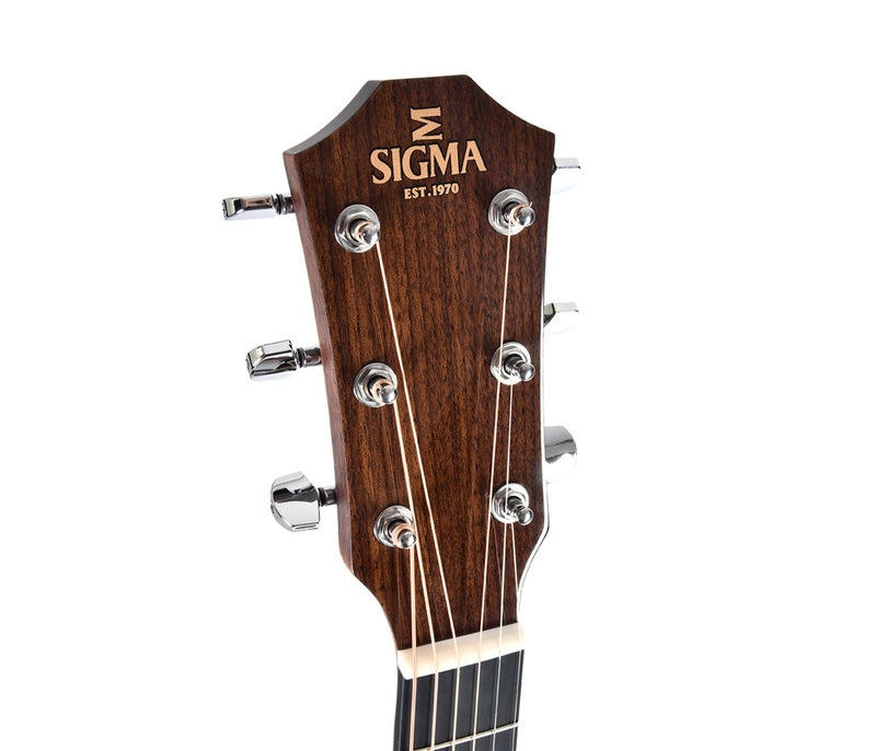 Sigma Grand OM-14 Fret Acoustic Cutaway Guitar - Dark Mahogany - Image 4