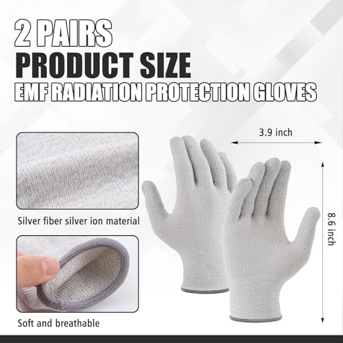 Teenyyou 2 Pairs Unisex Computer Gloves Antistatic Gloves for Hands Wrists with Touchscreen for Phones Keyboards Laptops(L) - Image 2