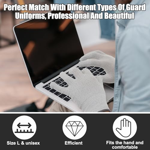 Teenyyou 2 Pairs Unisex Computer Gloves Antistatic Gloves for Hands Wrists with Touchscreen for Phones Keyboards Laptops(L) - Image 3