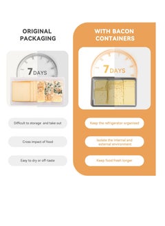 Excefore Stainless Steel Airtight Deli Meat Storage Containers, Stainless Steel Food Storage Containers, Refrigerator Cheese Container, with Elevated Base, for Kitchen Fridge Organizers and Storage  - Image 3