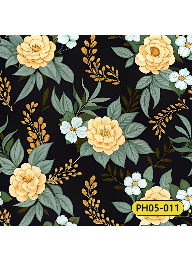 Bluejw Retro Plant Flower Wallpaper TV Background Wall High-end Furniture Stickers Refurb Stickers Thickened Wallpaper - Image 1