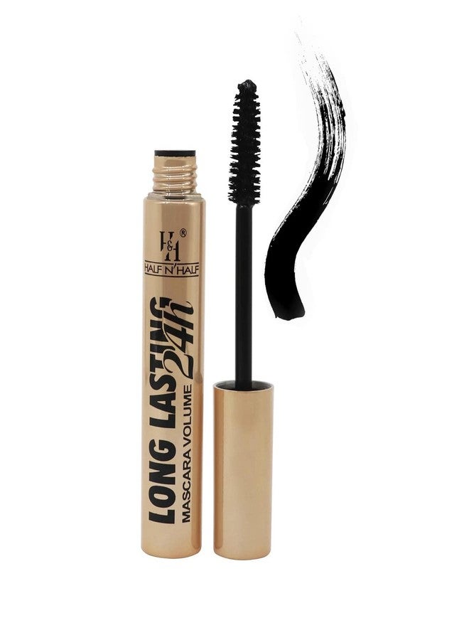 هاف أن هاف ماسكارا هاف إن هاف فائقة المقاومة للماء تدوم 24 ساعة، تمنح الرموش كثافةً فائقةً دون تكتل | مناسبة للعيون الحساسة | فرشاة من ألياف ناعمة | أسود | 11 مل - Image 2