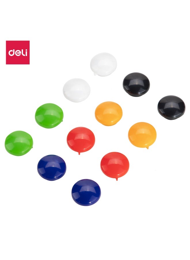 Deli 7824 Magnet 20mm ,Pack of 12 assorted Colors