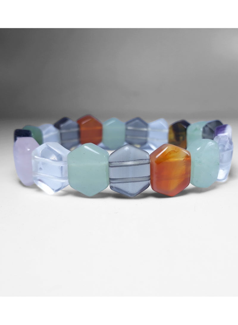 HADIGEMS Seven Natural Beautiful Gemstone Bracelet - Image 2