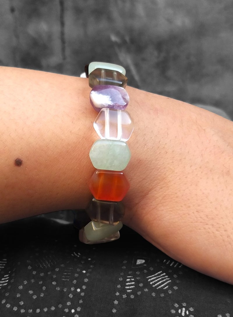 HADIGEMS Seven Natural Beautiful Gemstone Bracelet - Image 5