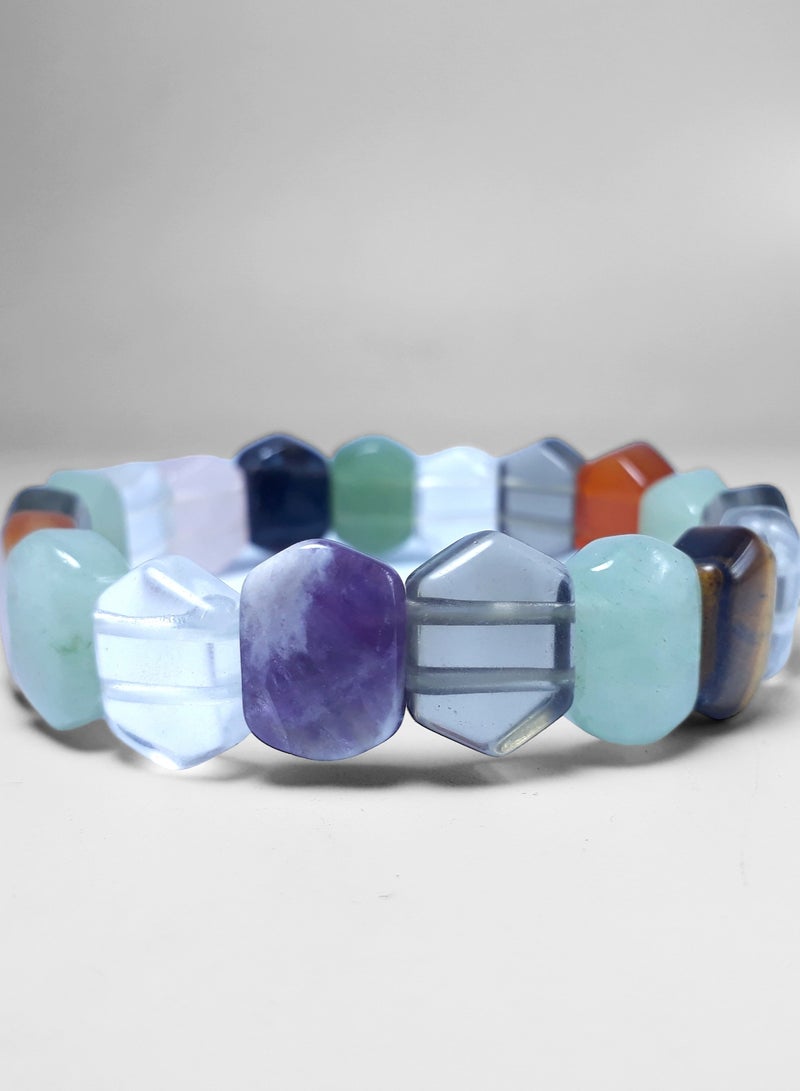 HADIGEMS Seven Natural Beautiful Gemstone Bracelet - Image 3