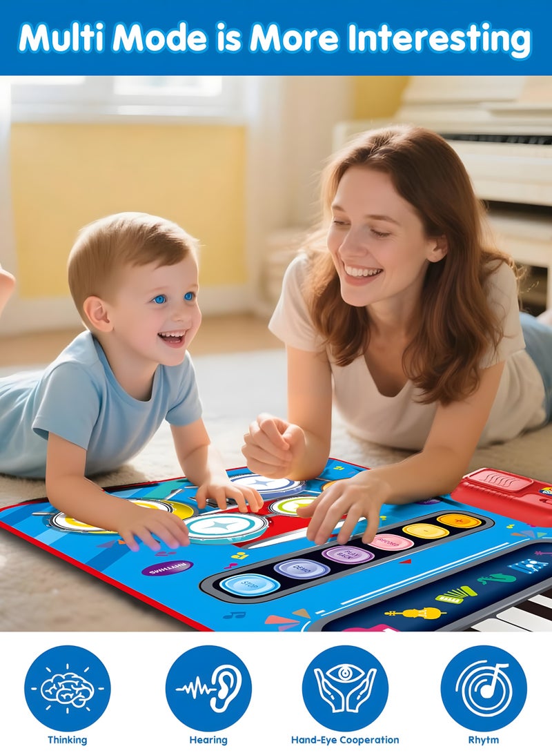 Chillspace Musical Play Mat, 2 in 1 Piano Drum Baby Play Mat with 2 Drum Sticks,  Toddler Toys for 1-2 Year Old Baby Toys - Infant Music Toy 12-18 Months, Babies Birthday Gifts, Early Educational Musical Learning Toys - Image 5