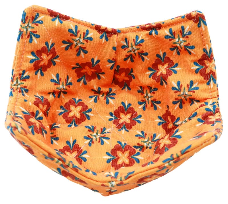 ROGITU Cotton Microwavable Bowl Cozy, Microwave-Safe Hot Bowl Holders, Soup Bowl Cozy Bowl Hot Pads (V) - Image 3