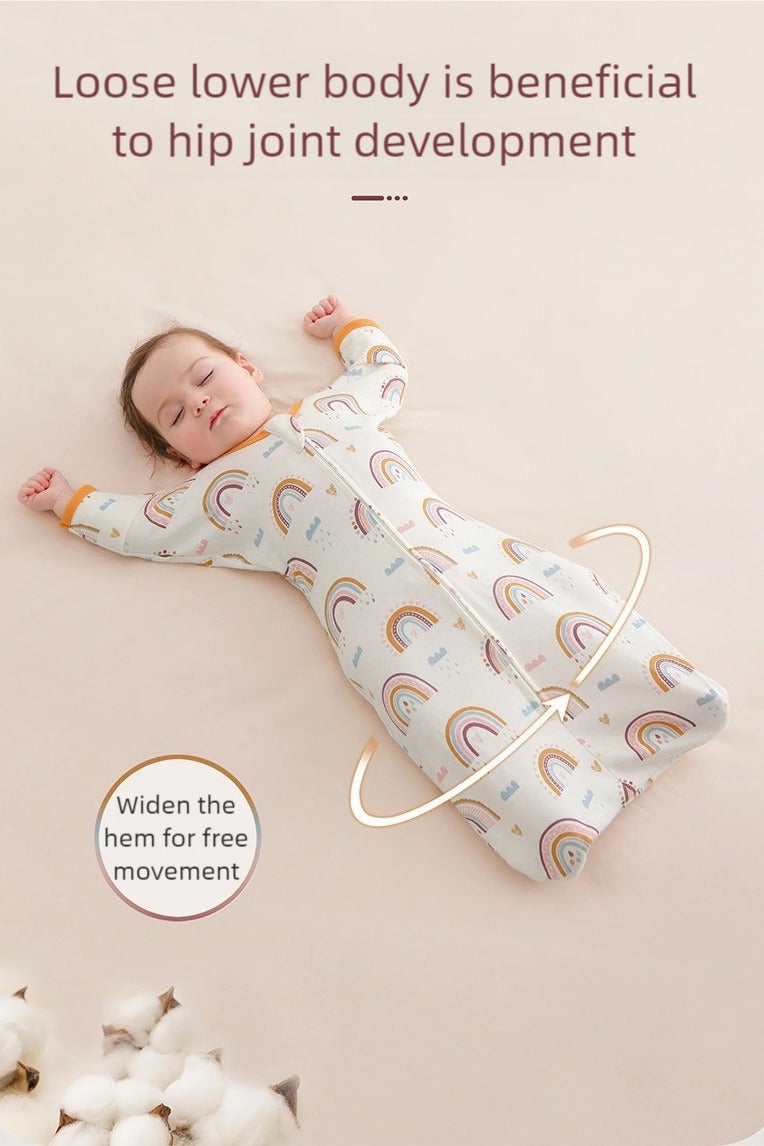 I LOVE KIDS 0.5Tog Baby Sleeping Bags 100% Cotton for Newborn Baby, 2-IN-1 Swaddle Wrap Long Sleeves Kids Sleeping Sack Medium 0-6M - Image 5