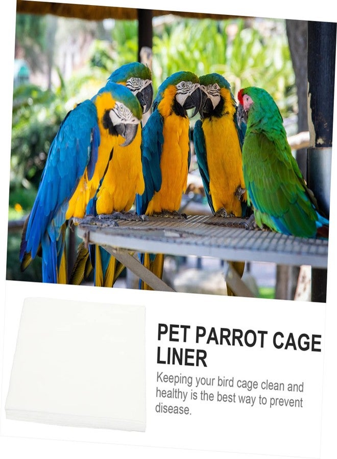 Yardwe 100pcs Non Woven Cloth Bird Cage Liners Convenient Mats for Parrot Cages Absorbent Poop Pads for Maintaining Cleanliness and - Image 3
