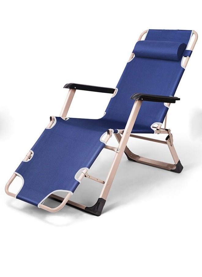 NKX - Chaise Lounge Outdoor Portable Folding Patio Recliner Chair with Adjustable Backrest - Image 1