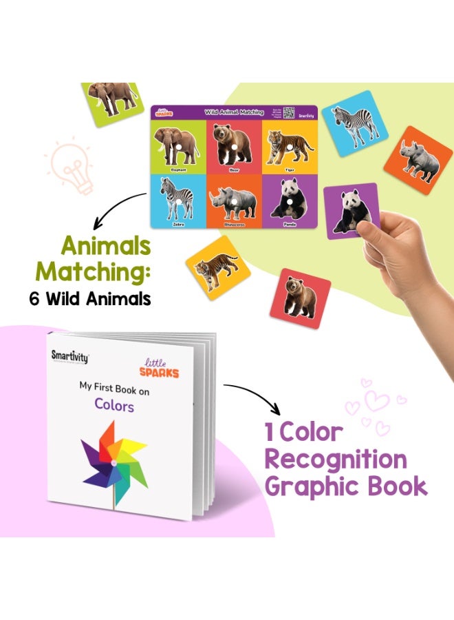 Smartivity Montessori Based Play Set Puzzle Game for Toddlers - 1 Year Olds | 5 Preschool Learning Activity Kit | 1st First Birthday Gift for 1 Year Old Girl & Boy I Fine Motor Skills, Colors - Image 4