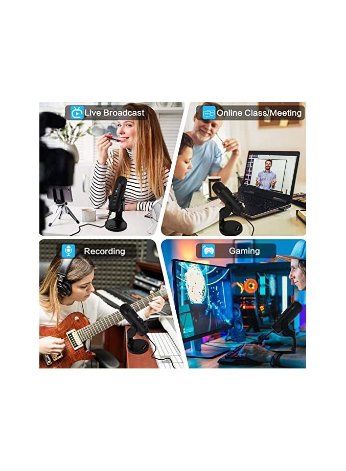 Jmary PW8 Professional Metal Voice Recording Usb Condenser Studio And Podcast Recording Gaming Microphones - Image 3