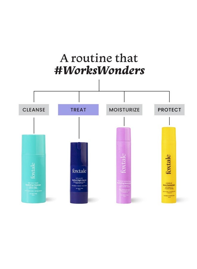 foxtale 0.15% Beginner Friendly Retinol Night Serum Antiaging Night Cream Reduces Fine Lines And Wrinkles No Purging For Youngerlooking Skin Men & Women All Skin Types 30 Ml - Image 5