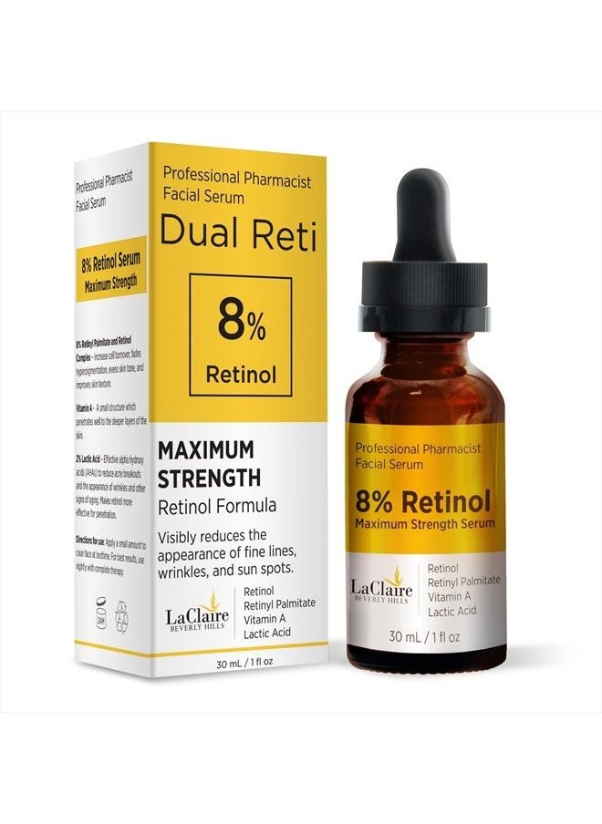 laclaire - Retinol Complex Face Serum – Anti-Aging, Brightening Neck & Facial Serum Helps Firm, Smooth, & Nourish Skin with Lactic Acid, Vitamin A, & Retinyl Palmitate – Anti Wrinkle Serums by LaClaire 30 ml … - Image 1