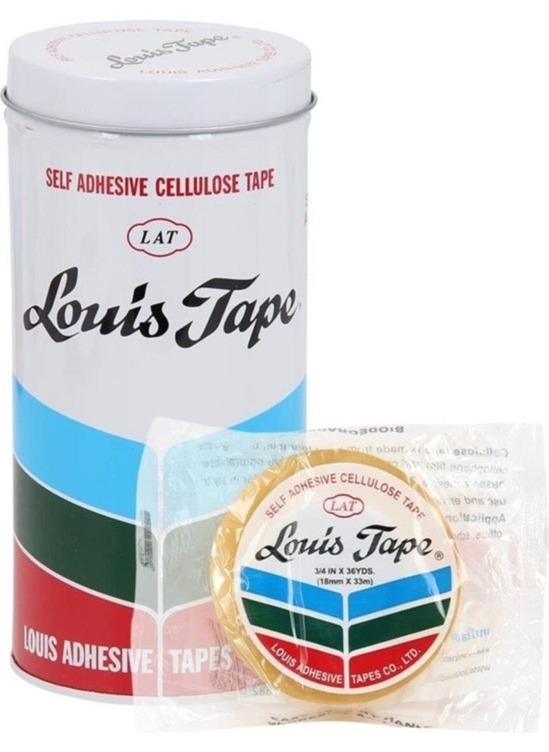 Bigpoint Louis Tape Cellophane Tape 18 mm x 33 M 8 Pack Tin  - Image 2