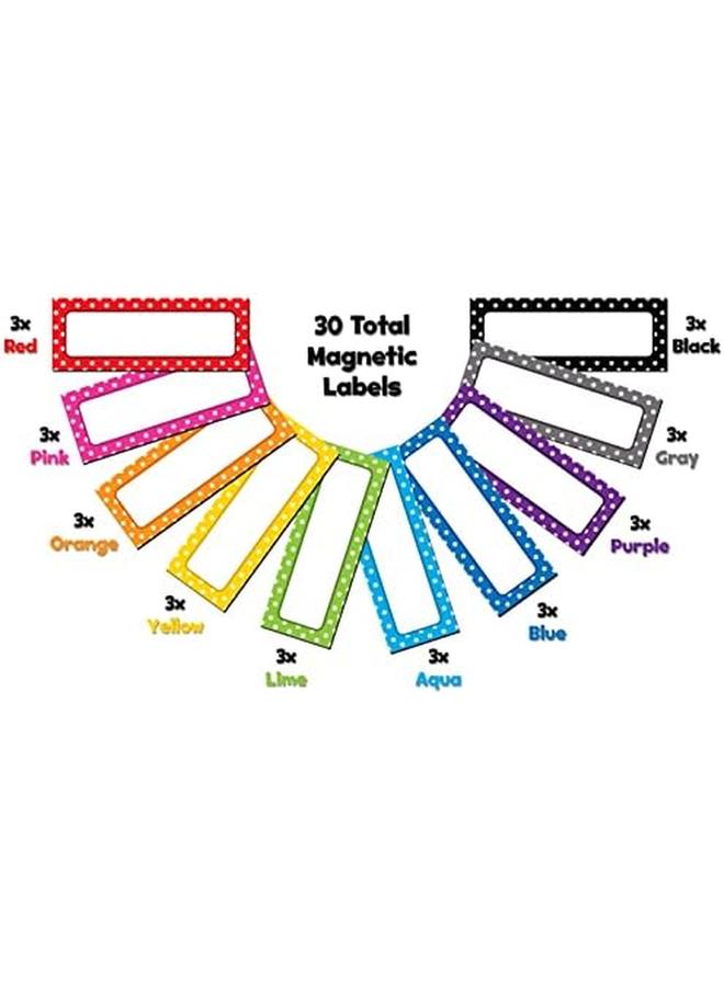 Teacher Created Resources Polka Dots Magnetic Labels 20650 - Image 4