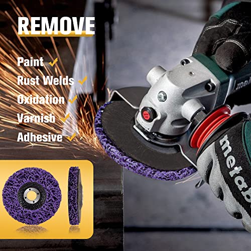 LAIWOO 10 Pack Strip Discs Rust Remover Wheel Stripping Wheel for Angle Grinder Paint Strip Wheel Quick Abrasive Discs Rust, Oxidation, Paint Remover (4-1/2'' x 7/8'') - Image 5