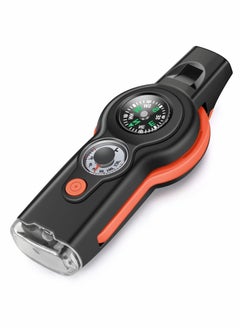 KASTWAVE Emergency Survival Whistle, 7-in-1 Outdoor Multifunctional Tool Safety Whistle with Lanyard, Ideal for Kayaking, Hiking, Camping, Climbing, Hunting, Fishing, Rescue Signaling  - Image 3