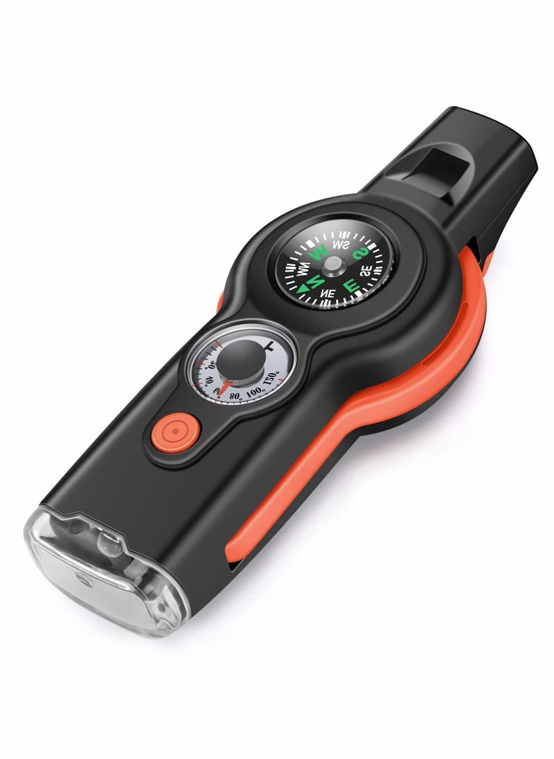 KASTWAVE Emergency Survival Whistle, 7-in-1 Outdoor Multifunctional Tool Safety Whistle with Lanyard, Ideal for Kayaking, Hiking, Camping, Climbing, Hunting, Fishing, Rescue Signaling  - Image 3