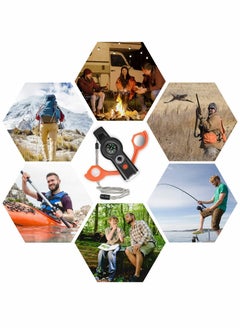 KASTWAVE Emergency Survival Whistle, 7-in-1 Outdoor Multifunctional Tool Safety Whistle with Lanyard, Ideal for Kayaking, Hiking, Camping, Climbing, Hunting, Fishing, Rescue Signaling  - Image 5