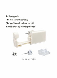 SYOSI 4 Pack Self Ear Piercing Gun, Disposable Self Ear Piercing Gun Kit with Earring Studs Safety Ear Piercing Gun Kit Tool (silver)  - Image 5