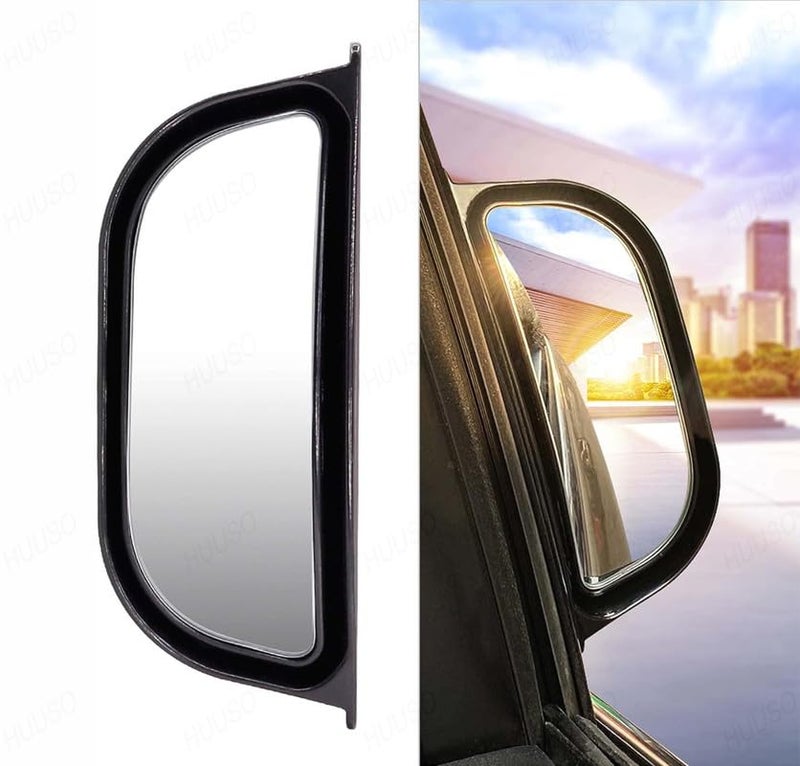 HUUSO 2 Pcs Car Side Rear View Mirror B-Pillar Rear Seat Auxiliary Observation Mirror for Second Row Car Door Safely Get-Off Compatible with Jeep Wagoneer S - Image 1
