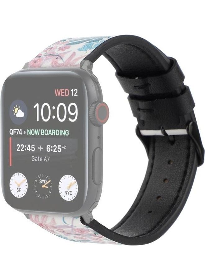 NIBEMINENT Printed Watch Strap For Apple Series 7 41mm/6 & SE 5 4 40mm/3 2 1 38mm Multicolour - Image 2