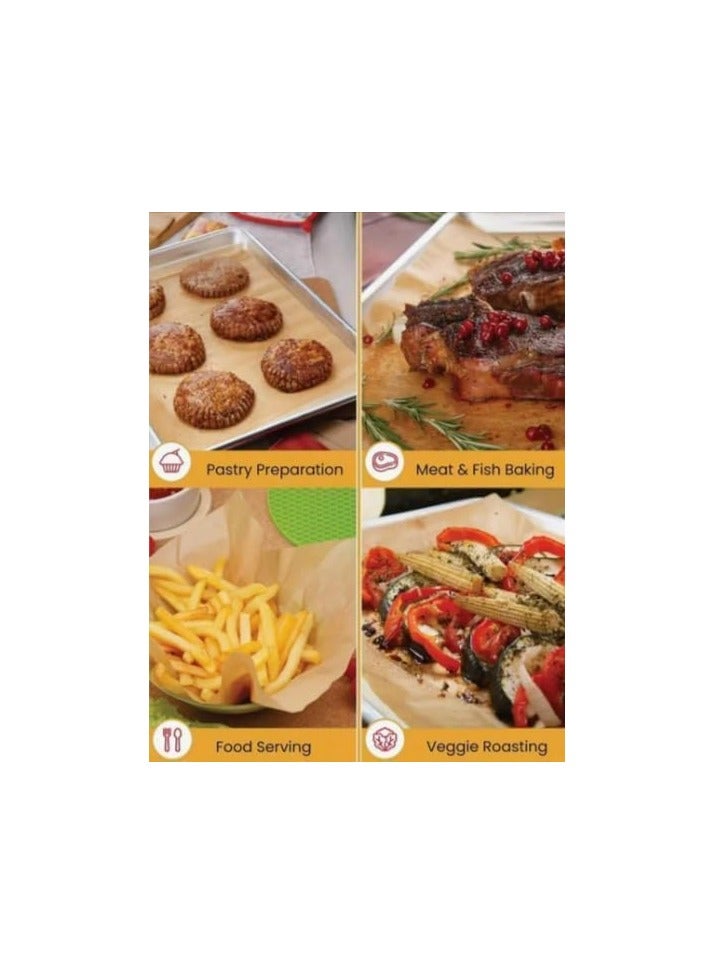 ورق زبدة بطول 10 متر، مثالي للاستخدام في الخَبز والطهي، يساعد على منع التصاق المعجنات والحلويات بالصواني ويُسهّل عملية التنظيف. يتحمّل درجات الحرارة العالية ويُستخدم في العديد من وصفات المطبخ، مما يجعله خيارًا عمليًا وأساسيًا لكل منزل. - Image 2