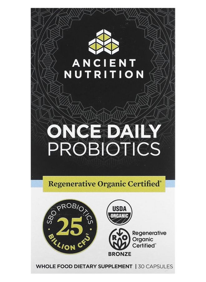 Ancient Nutrition - Once Daily Probiotics 25 Billion CFU 30 Capsules - Image 1