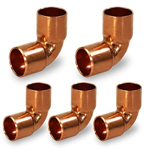 SUPPLYGIANT Supply Giant DDMO0034-5 90 degrees Short Turn Sweat Elbow Copper Fittings, 3/4 - Image 1