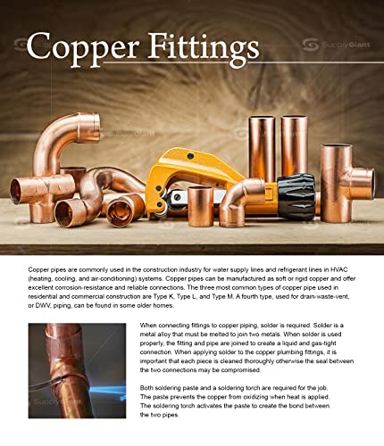 SUPPLYGIANT Supply Giant DDMO0034-5 90 degrees Short Turn Sweat Elbow Copper Fittings, 3/4 - Image 5