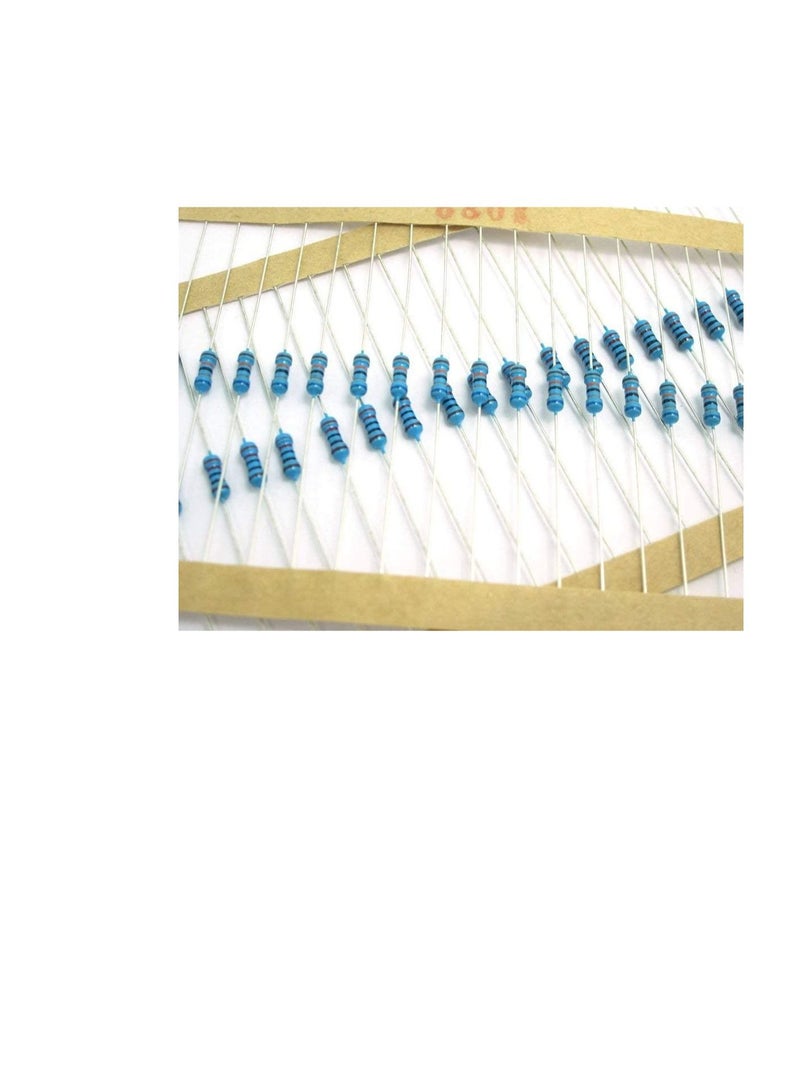 1/4W Metal Film Resistor, 5 Colour Ring Band 1% Ω Ohms Tolerance, For Electrical DIY Pack of 50 (1/4W 330Ω (330ohms))  - Image 2