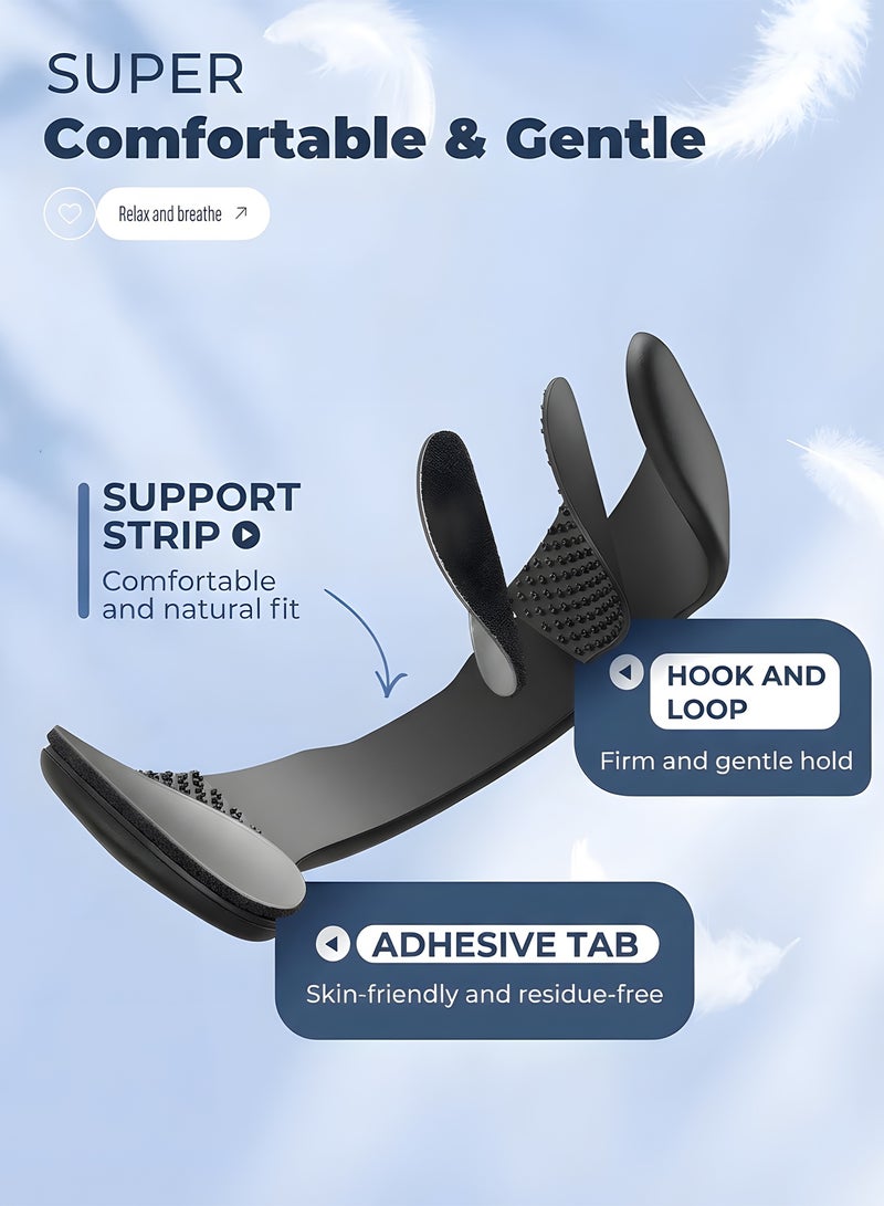 Chillspace Reusable Nasal Strips Kit for 30 Days, Magnetic Anti Snoring Clip, Long-lasting Anti-Snoring Device, Boost Oxygen Intake, Improve Breathing and Sleep Quality, Sleep Strips Magnetic Nose Clip for Men and Women (Black) - Image 2