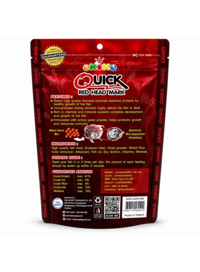 OKIKO Super FLOWERHORN Fish Food Red Head Mark Formula High Protein 100g - (M / L / XL) Sizes - Image 2