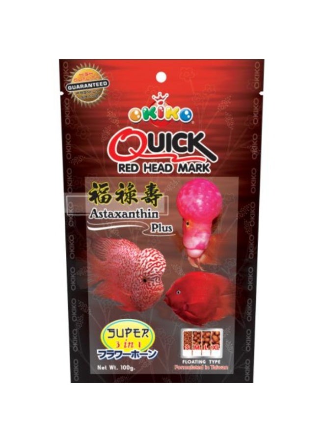 OKIKO Super FLOWERHORN Fish Food Red Head Mark Formula High Protein 100g - (M / L / XL) Sizes - Image 5