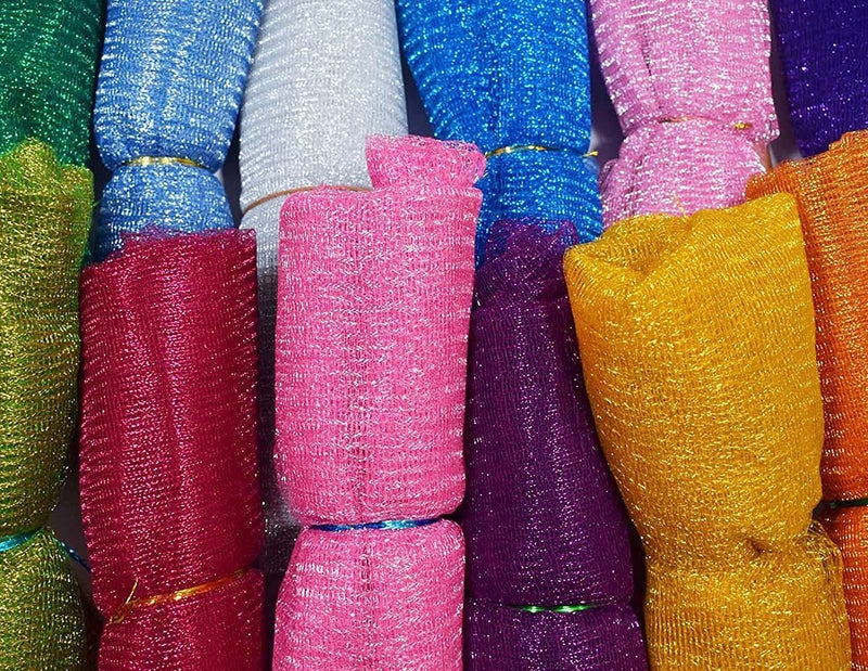 M Fabrics Hobby Crafts Flower Mesh Net Fabric Flower Mesh for Flower Bouquet Fabric for Gift Wrapping Party Hall Decor Sweet Boxes Gift Decoration 40 Inches Width 5 Meters Pink - Image 1