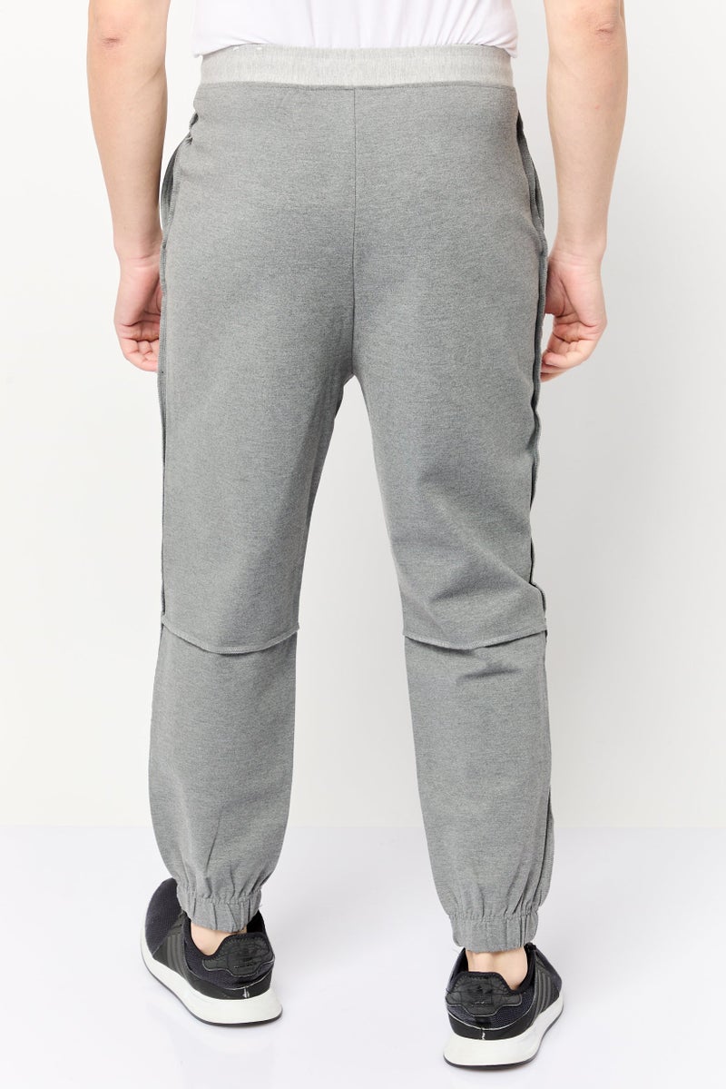 SELECTED Men Regular Fit Heather Jogger Pants, Grey - Image 4