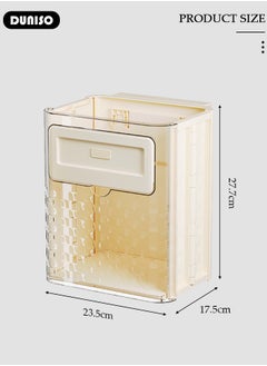 DUNISO Foldable Hanging Trash Can, Kitchen Cabinet Door Wall Hanging Trash Storage Bucket, Household Kitchen Garbage Sorting Hanging Bucket, Large Capacity Toilet Waste Paper Bucket, Bedroom Office Trash Can for Kitchen  - Image 4