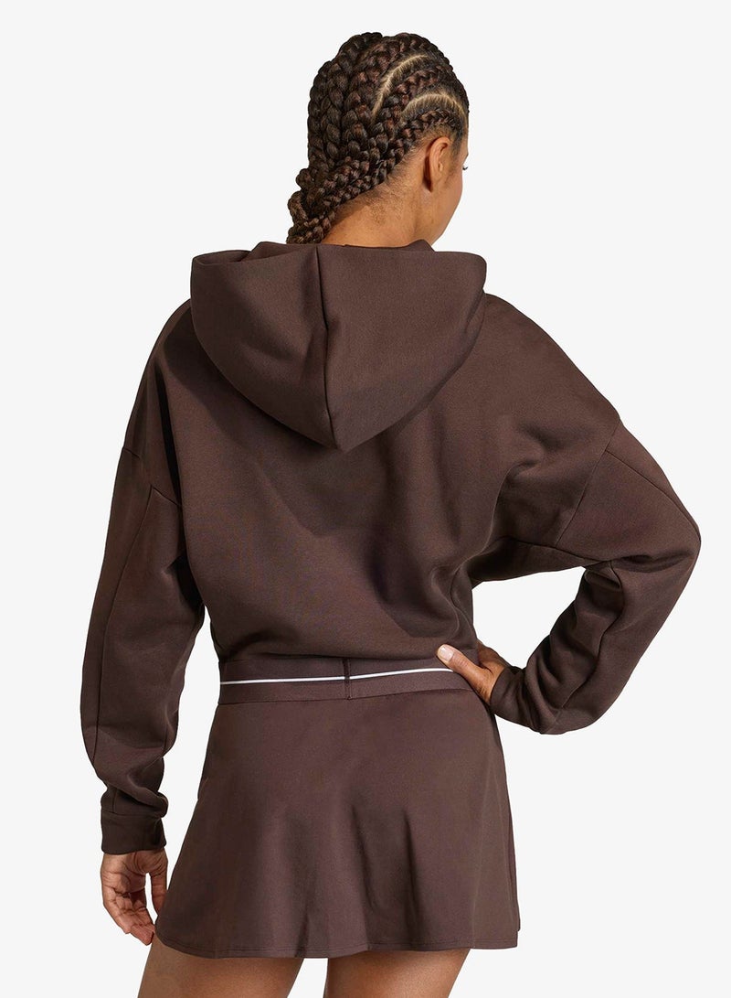 Adidas Hyperglam Cropped Hoodie - Image 2