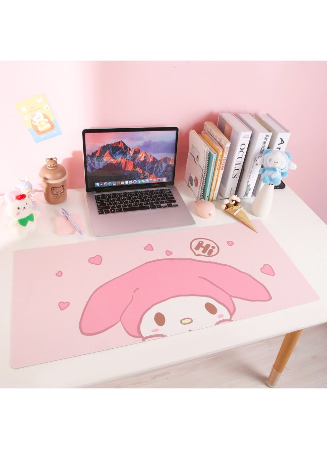 Generic - Cartoon Mouse Pad Oversized Pu Leather Pad Girl Cute Desk Pad Office Supplies Wen Chuang Student Computer Desk Wholesale-Color:Can Be Mass Customized (any Size Modeling)-Pattern:Jade Cinnamon Dog Blue - Image 1