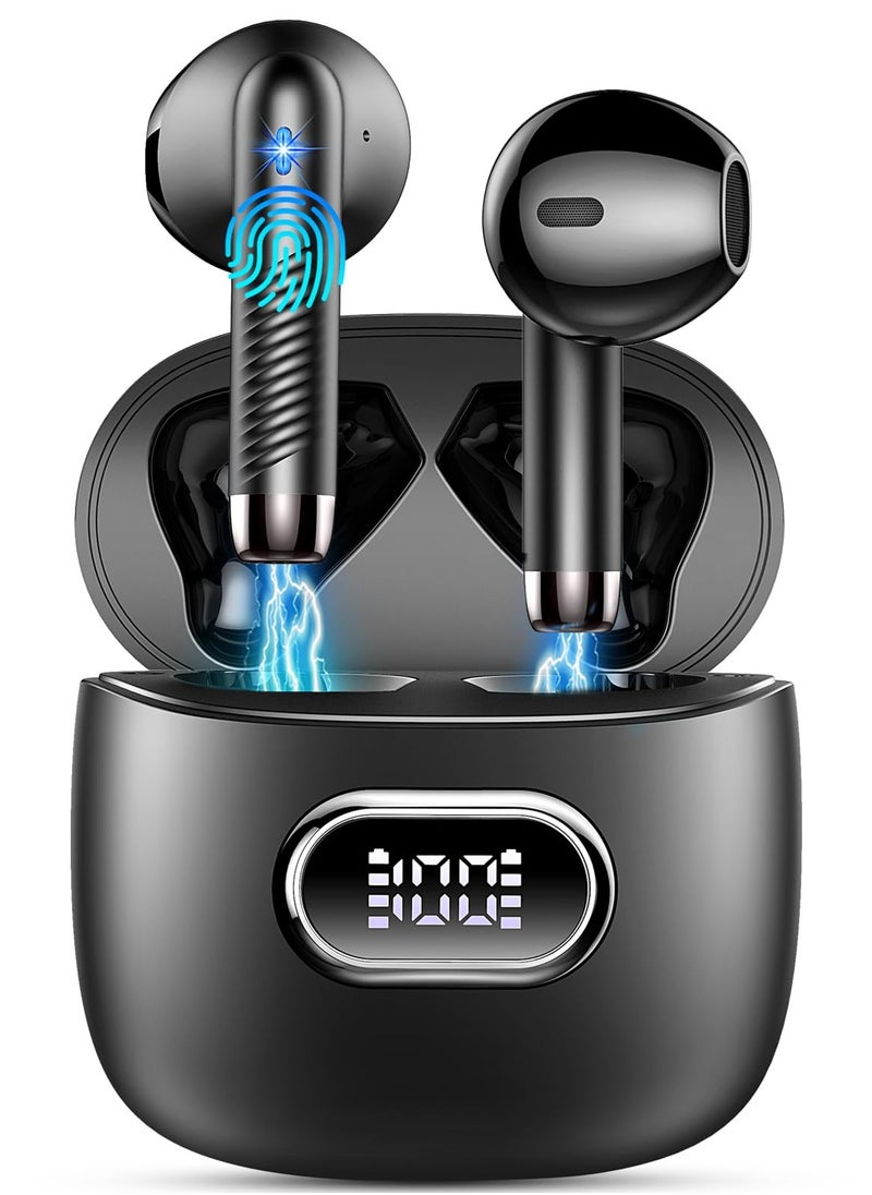 Wireless Earbuds, Bluetooth 5.3 Headphones with Stereo Bass, 42H Playtime, In-Ear Earphones, Noise Cancelling, USB-C, LED Display, IP7 Waterproof Sport Headset for Android and iOS  - Image 1