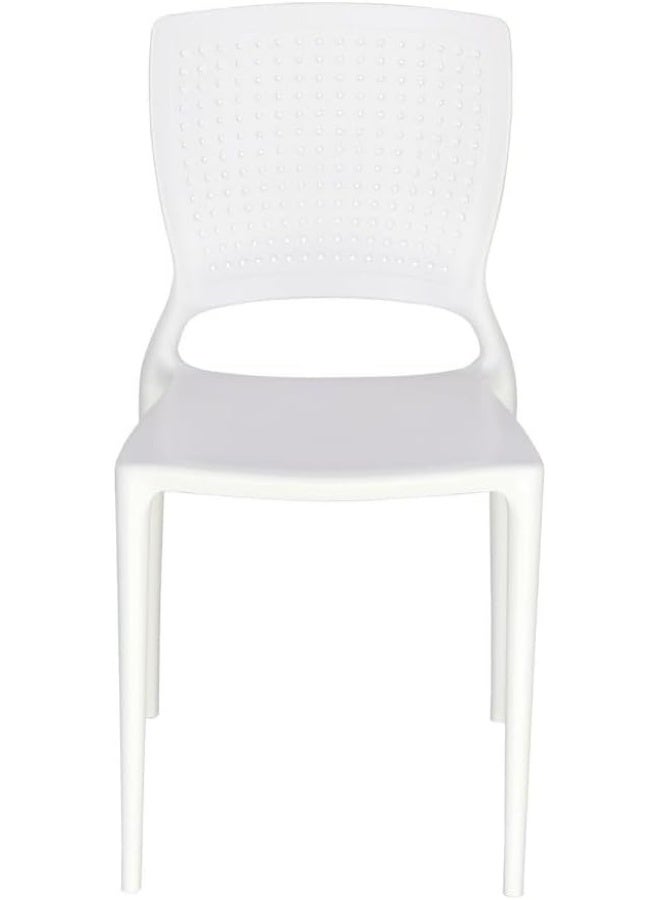 TRAMONTINA Since 1911,Made in Brazil-  Safira White Polypropylene and Fiberglass Chair - Image 5
