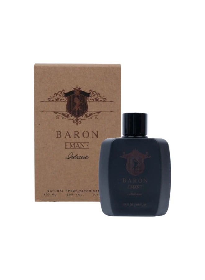 INTENSE BARON MAN Eau de Parfum – 100ml for Men | Bold & Sophisticated Fragrance with Leather, Amber, and Floral Notes - Image 1
