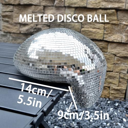 TUCAI Melted Disco Ball Decor, Mirror Ball Aesthetic for Modern Home Living Room - Image 3