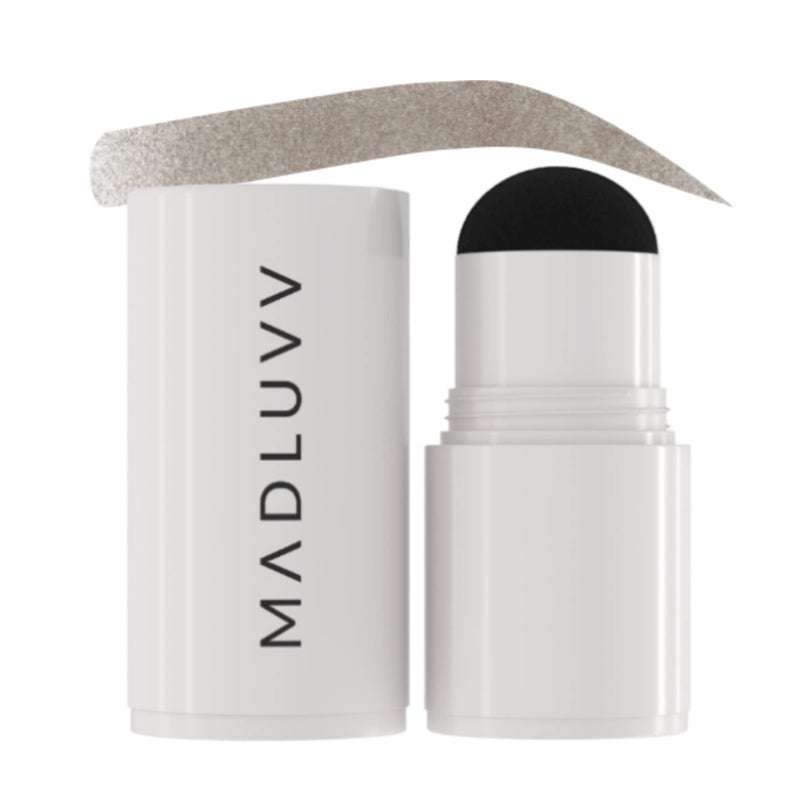 MADLUVV Brow Stamp Refill* - Color Stamp for Brows & Root Touch Up for Women & Men, Instantly Conceal Hair Loss, Grey Hair, Thinning Hair with Stain-Proof/Smudge-Proof Powder Formula (Soft Brown) - Image 1