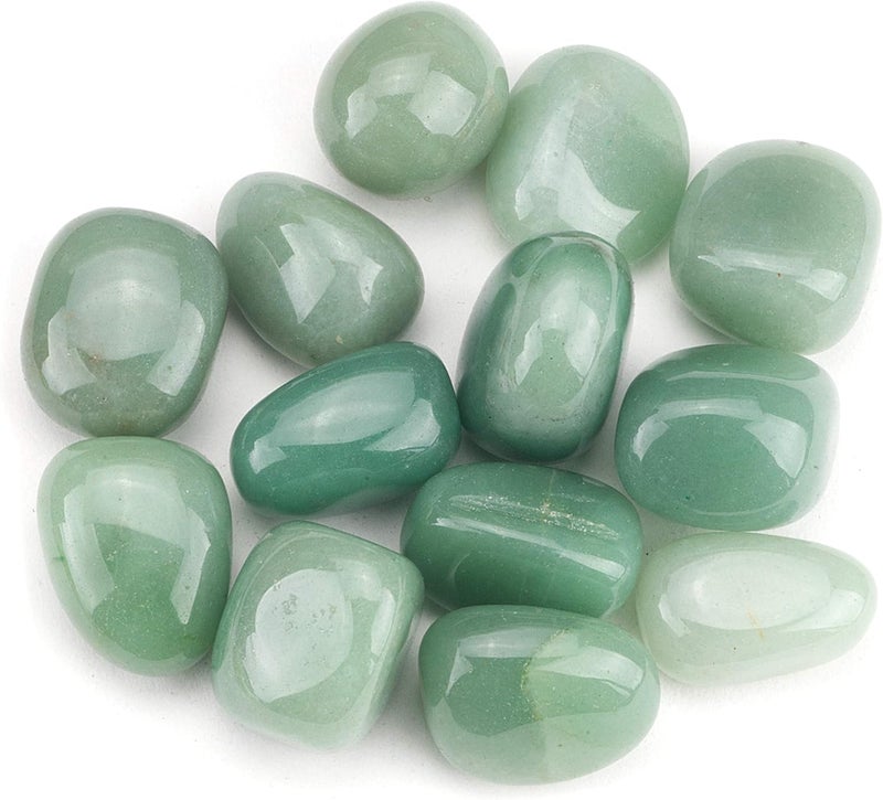 Cherry Tree Collection 1/2 Pound Polished Stones - 1/2" - 1" Size Tumbled Stones - Tumbled Crystals Bulk for Healing, Reiki, Chakra (Green Aventurine)