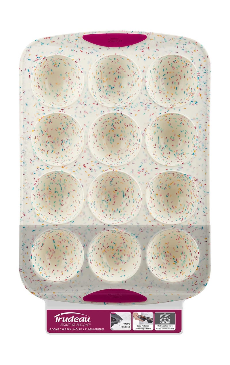 Trudeau Structure White Confetti Reinforced Silicone 12 Cup Dome Cake Pan/Mold (05118652) - Image 2